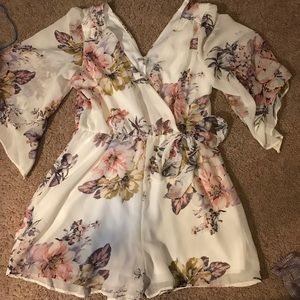 Floral Mid sleeve Romper